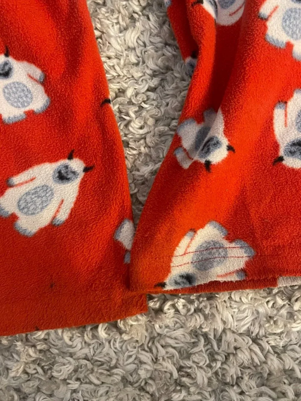 Calvin Klein Kids 10/12 Red Yeti Fleece Pajama Pants